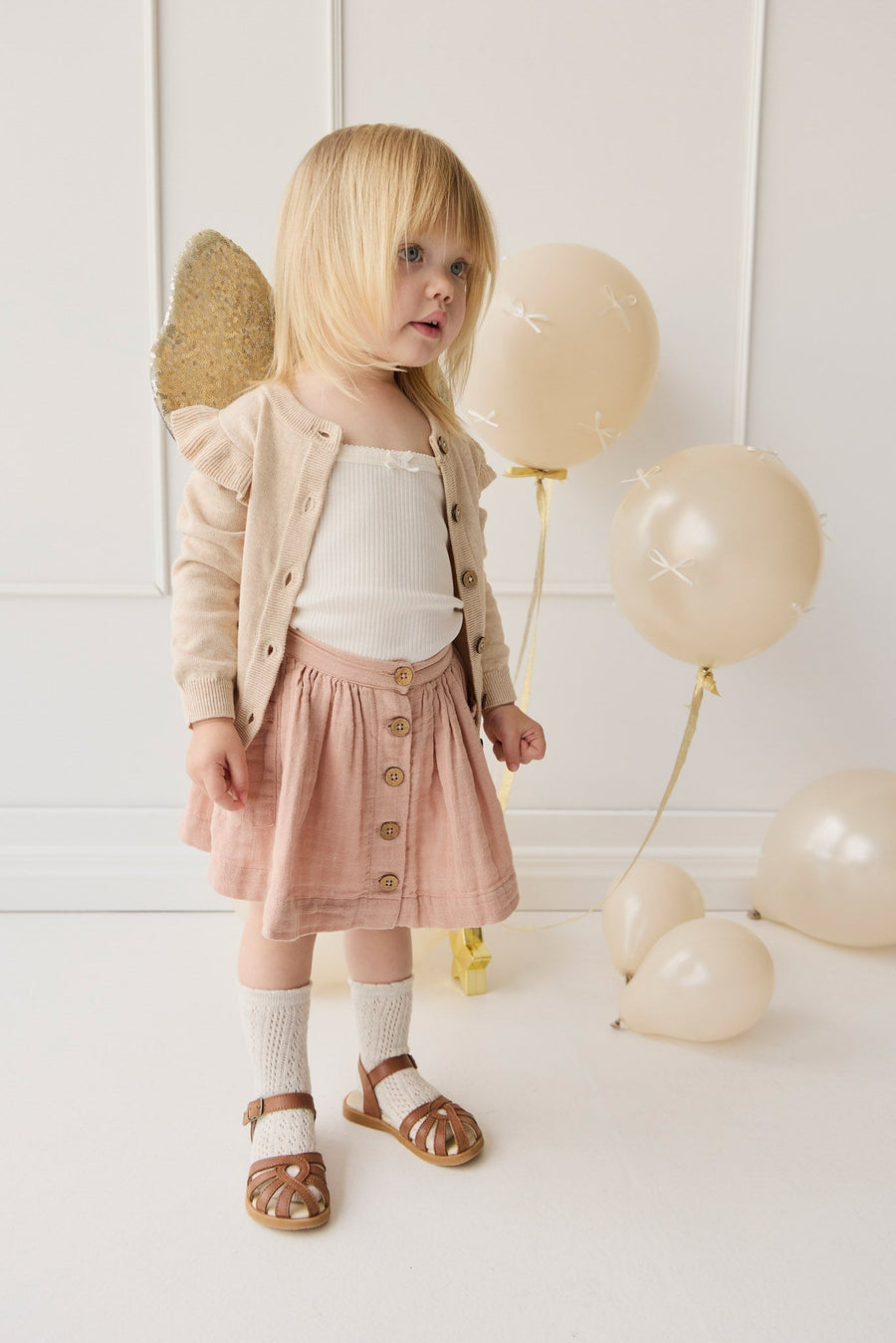 Organic Cotton Muslin Kennedy Skirt - Parfait Childrens Skirt from Jamie Kay Australia