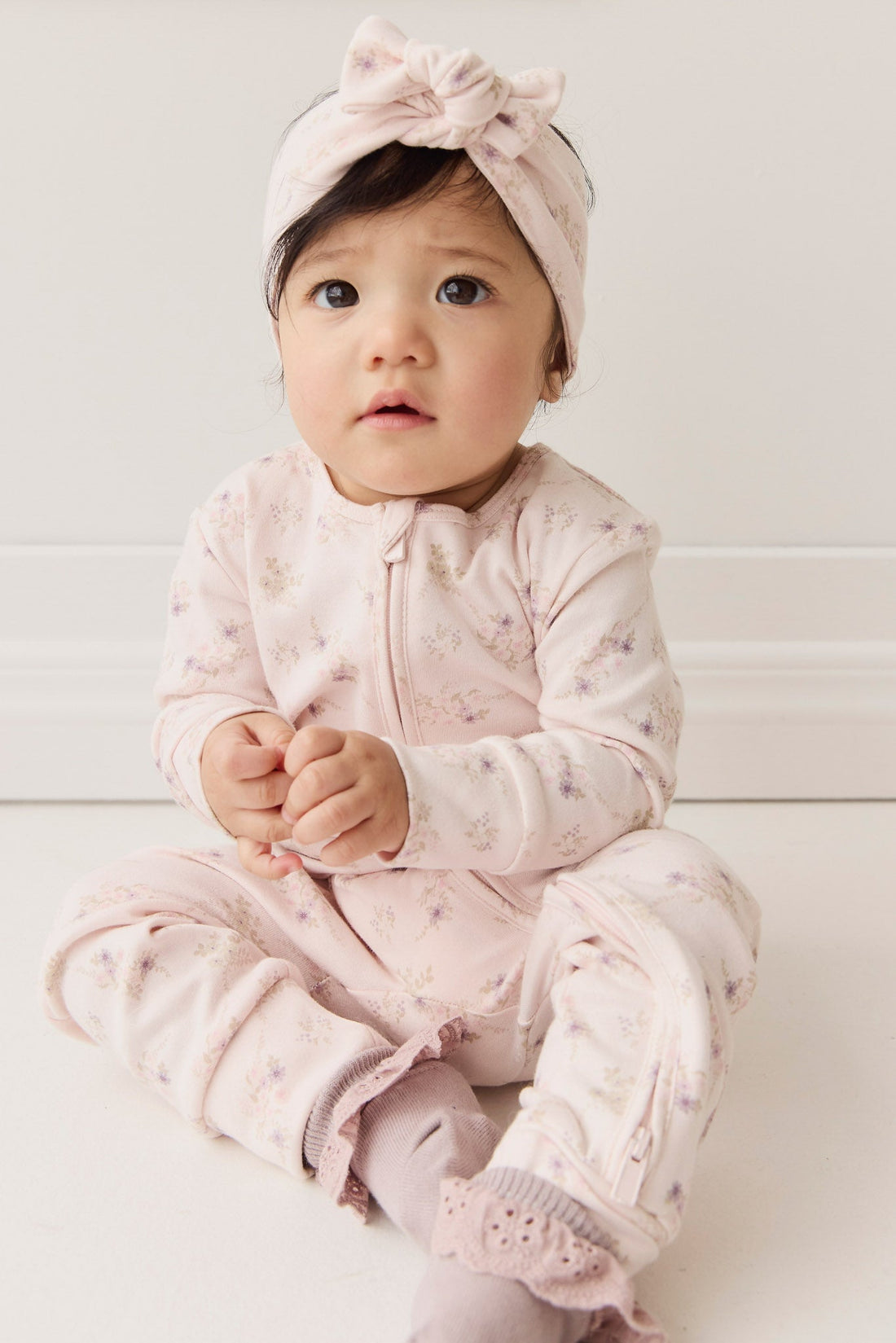 Organic Cotton Frankie Onepiece - Sweet Pea Floral Childrens Onepiece from Jamie Kay Australia