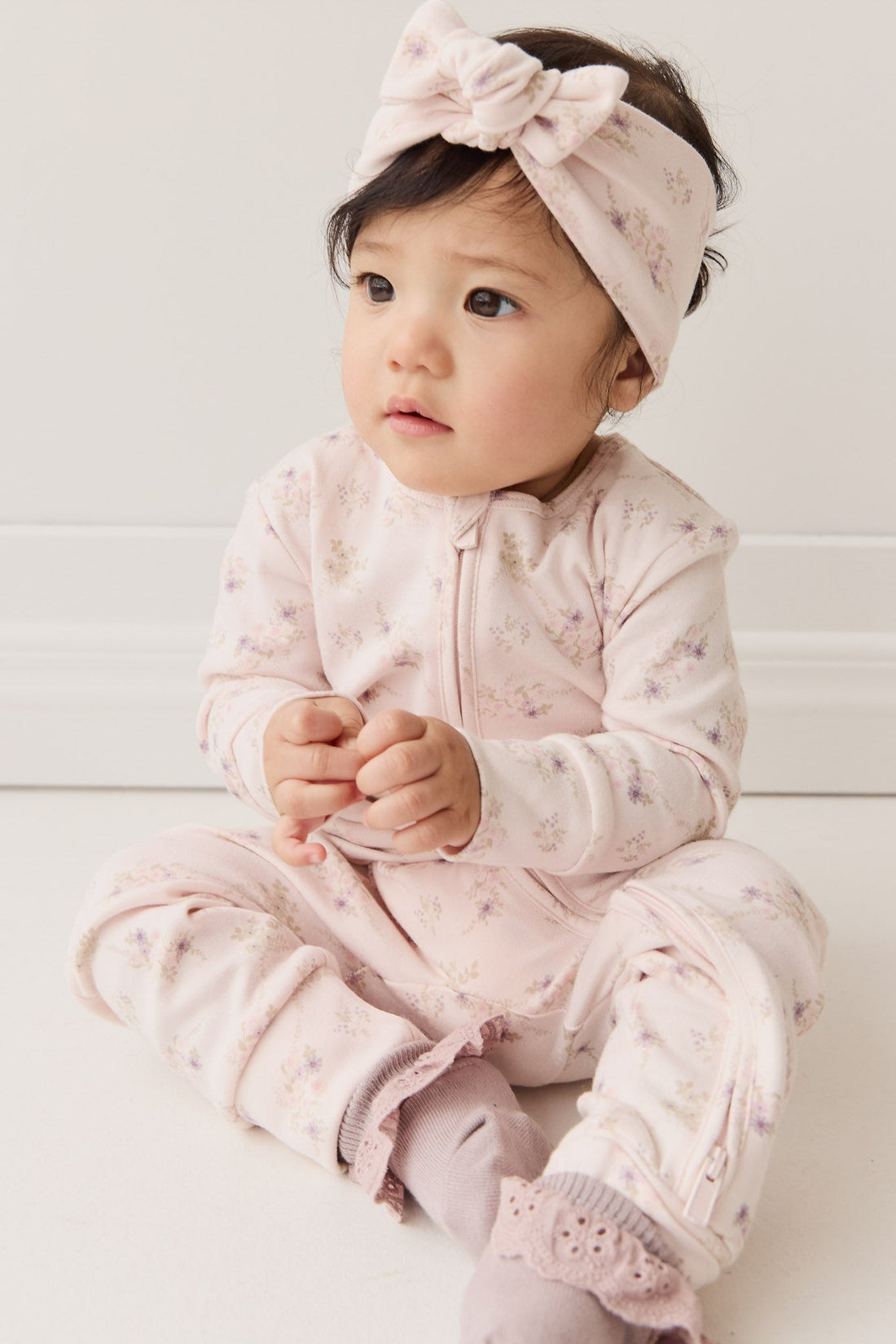 Organic Cotton Frankie Onepiece - Sweet Pea Floral Childrens Onepiece from Jamie Kay Australia