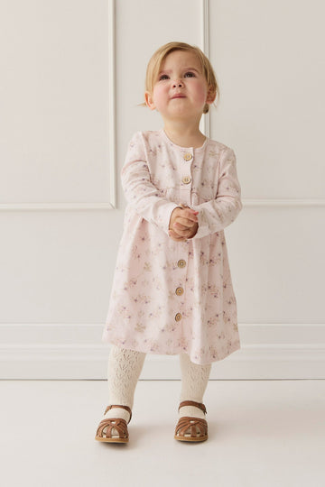 Organic Cotton Poppy Dress - Sweet Pea Floral Childrens Dress from Jamie Kay Australia