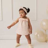 Organic Cotton Muslin Arielle Top - Ballet Pink Childrens Top from Jamie Kay Australia