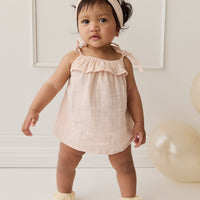 Organic Cotton Muslin Arielle Top - Ballet Pink Childrens Top from Jamie Kay Australia