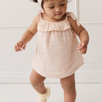 Organic Cotton Muslin Arielle Top - Ballet Pink Childrens Top from Jamie Kay Australia