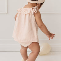 Organic Cotton Muslin Arielle Top - Ballet Pink Childrens Top from Jamie Kay Australia