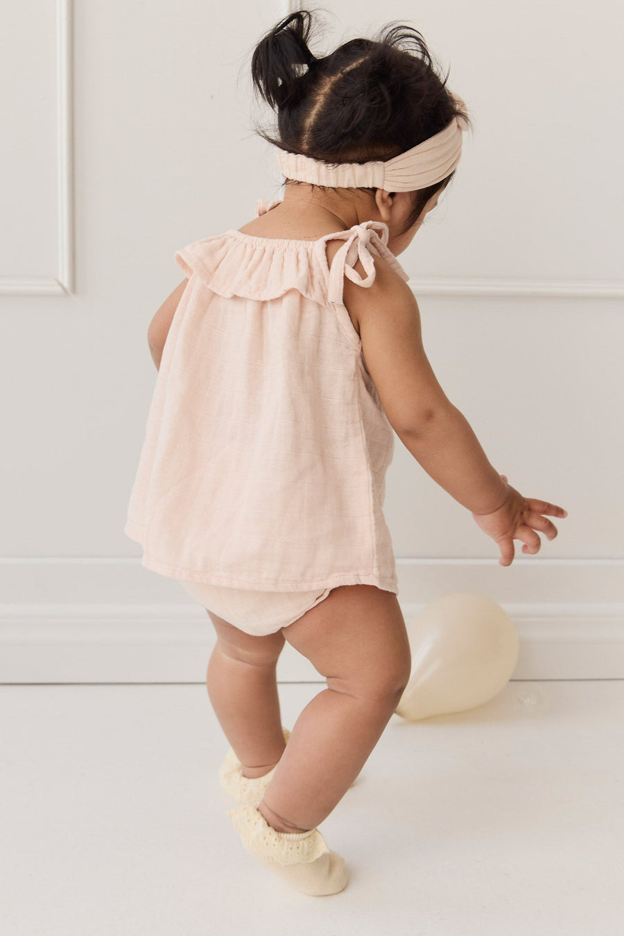 Organic Cotton Muslin Arielle Top - Ballet Pink Childrens Top from Jamie Kay Australia