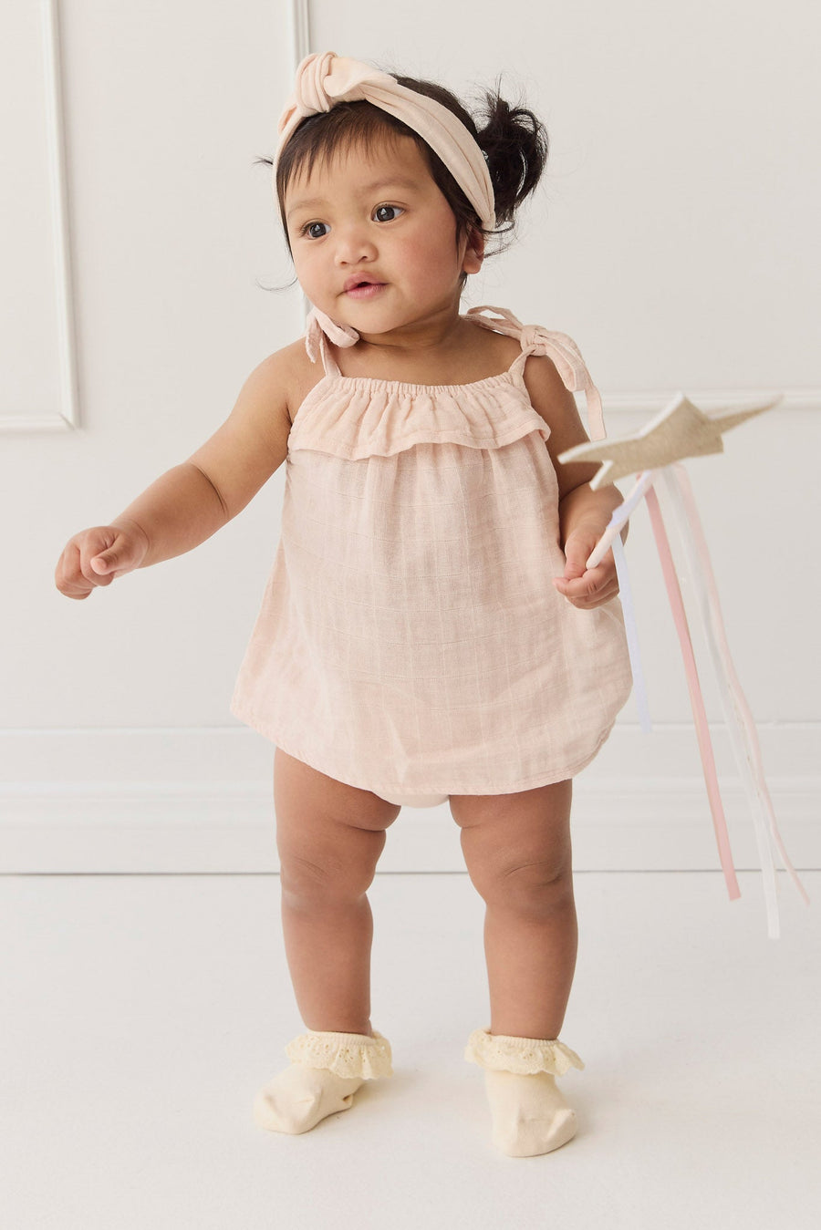 Organic Cotton Muslin Arielle Top - Ballet Pink Childrens Top from Jamie Kay Australia