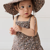 Organic Cotton Noelle Hat - Winter Moonless Night Childrens Hat from Jamie Kay Australia