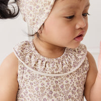 Organic Cotton Modal Francoise Bodysuit - Amber Eggnog Childrens Singlet Bodysuit from Jamie Kay Australia