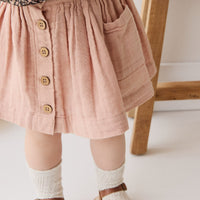 Organic Cotton Muslin Kennedy Skirt - Parfait Childrens Skirt from Jamie Kay Australia