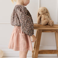 Organic Cotton Heather Blouse - Winter Moonless Night Childrens Top from Jamie Kay Australia