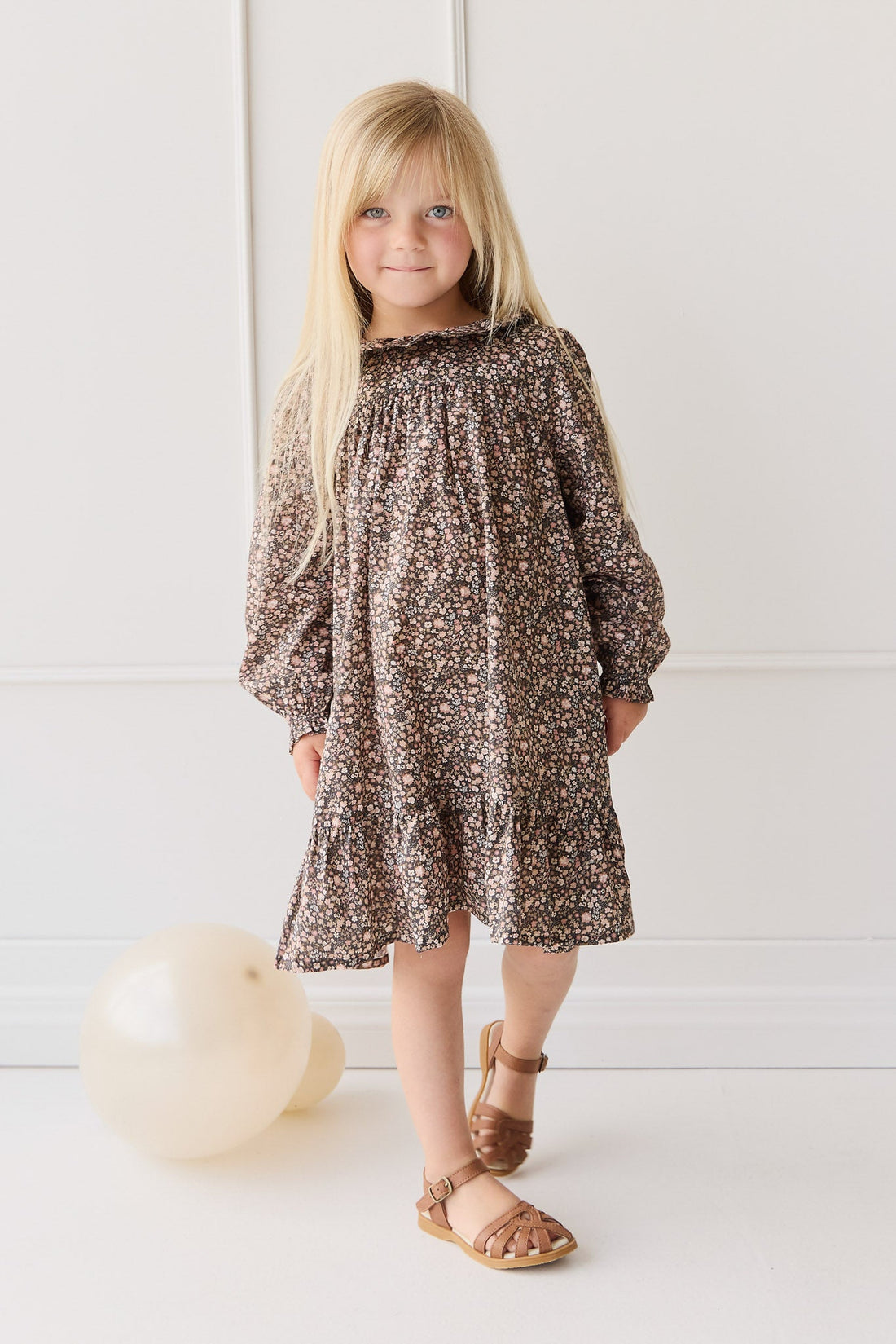 Organic Cotton Ivy Dress - Winter Moonless Night Childrens Dress from Jamie Kay Australia