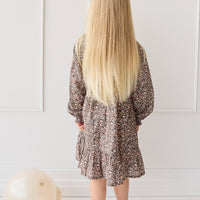 Organic Cotton Ivy Dress - Winter Moonless Night Childrens Dress from Jamie Kay Australia