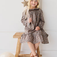 Organic Cotton Ivy Dress - Winter Moonless Night Childrens Dress from Jamie Kay Australia