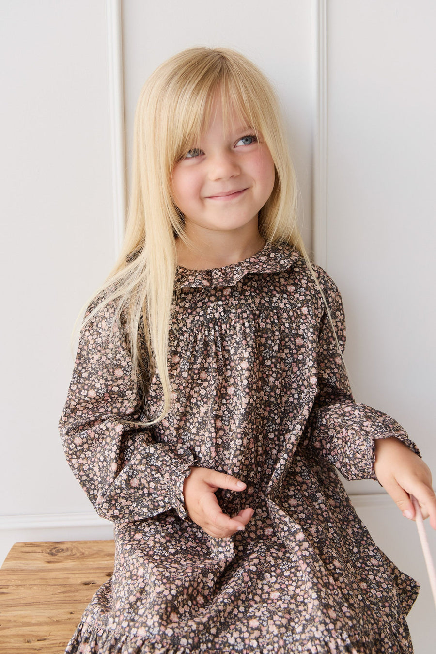 Organic Cotton Ivy Dress - Winter Moonless Night Childrens Dress from Jamie Kay Australia