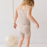 Organic Cotton Modal Elisa Bike Short - Amber Eggnog Childrens Short from Jamie Kay Australia