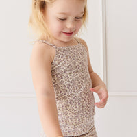 Organic Cotton Modal Singlet - Amber Eggnog Childrens Singlet from Jamie Kay Australia