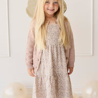 Dotty Cardigan - Dusky Rose Childrens Cardigan from Jamie Kay Australia