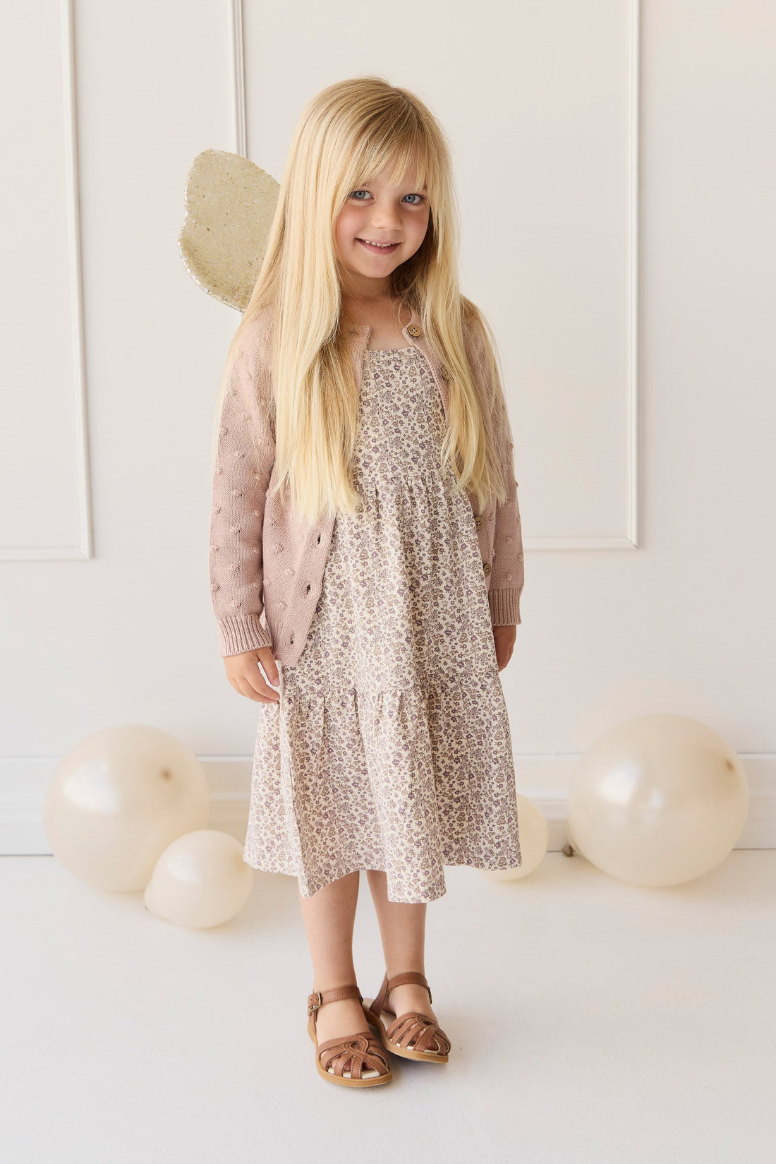 Organic Cotton Modal Matilda Dress - Amber Eggnog Childrens Dress from Jamie Kay Australia