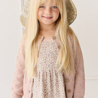 Dotty Cardigan - Dusky Rose Childrens Cardigan from Jamie Kay Australia