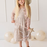 Dotty Cardigan - Dusky Rose Childrens Cardigan from Jamie Kay Australia