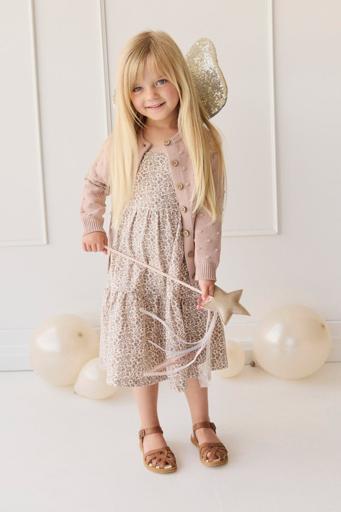 Organic Cotton Modal Matilda Dress - Amber Eggnog Childrens Dress from Jamie Kay Australia