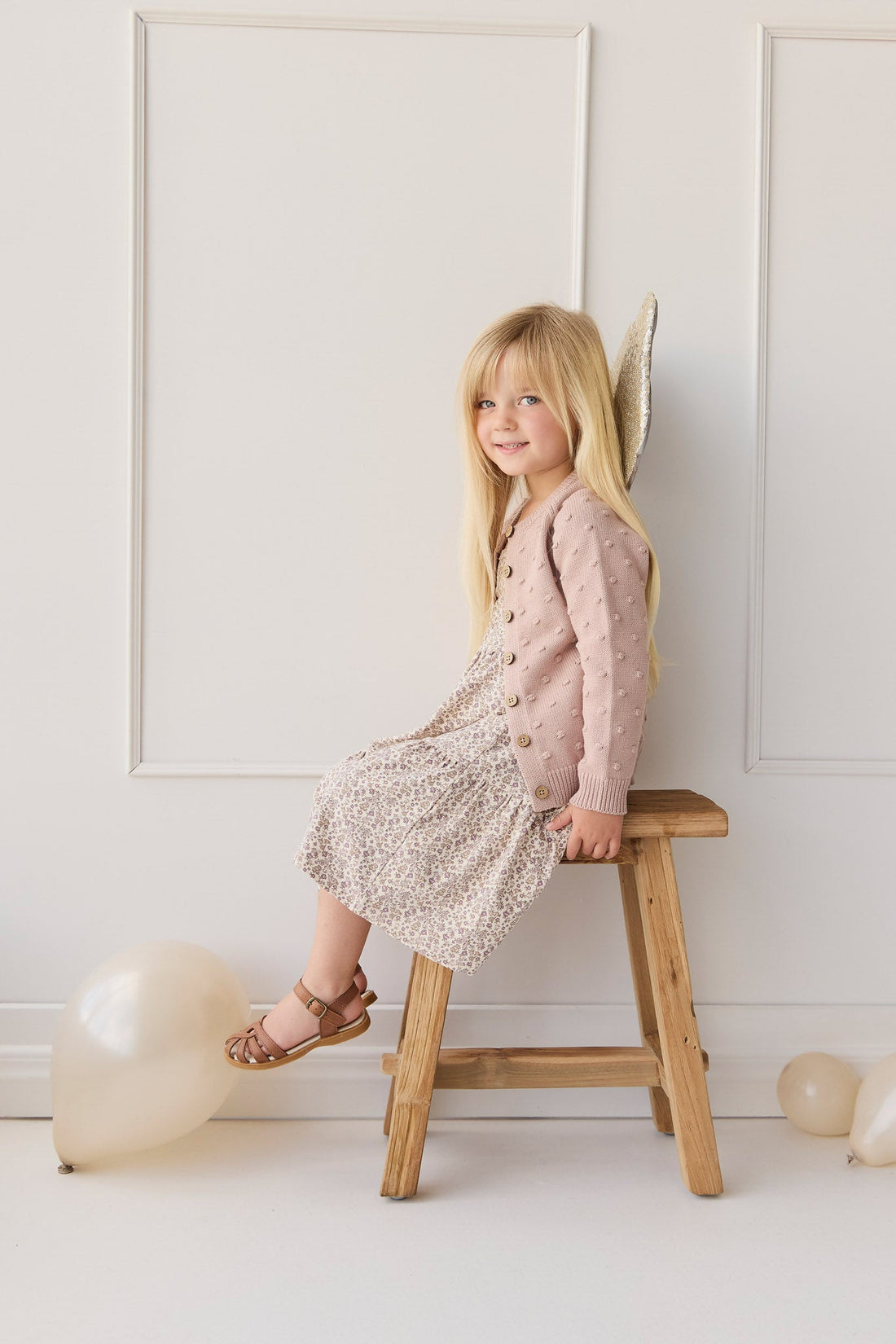 Organic Cotton Modal Matilda Dress - Amber Eggnog Childrens Dress from Jamie Kay Australia