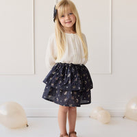 Organic Cotton Muslin Heather Blouse - Parchment Childrens Top from Jamie Kay Australia