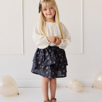 Organic Cotton Muslin Heather Blouse - Parchment Childrens Top from Jamie Kay Australia