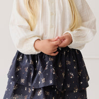 Organic Cotton Muslin Heather Blouse - Parchment Childrens Top from Jamie Kay Australia