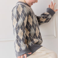 Enzo Jumper - Enzo Jacquard - Lava Smoke Childrens Jumper from Jamie Kay Australia