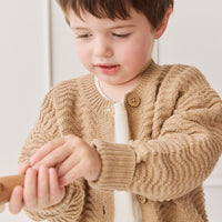 Maverick Cardigan - Toffee Marle Childrens Cardigan from Jamie Kay Australia