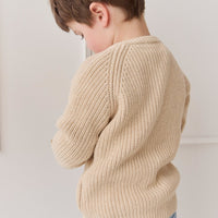 Max Cardigan - Oatmeal Marle Childrens Cardigan from Jamie Kay Australia