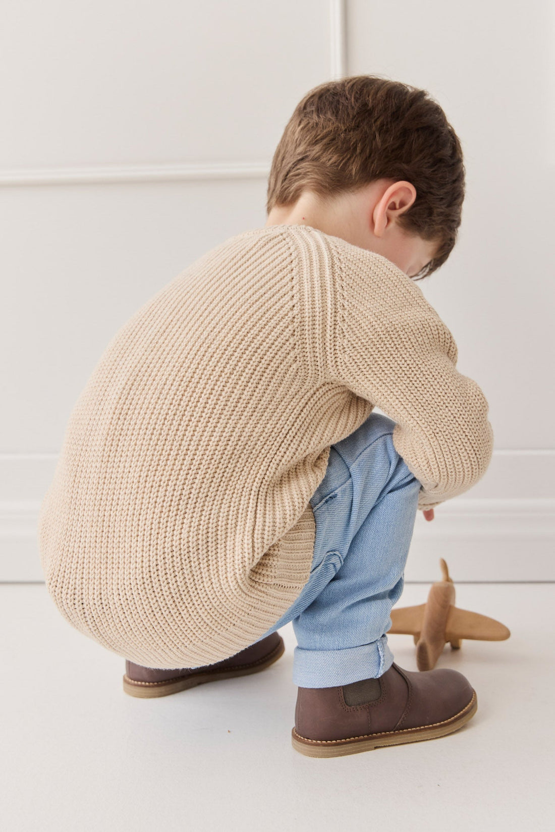 Max Cardigan - Oatmeal Marle Childrens Cardigan from Jamie Kay Australia