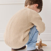 Max Cardigan - Oatmeal Marle Childrens Cardigan from Jamie Kay Australia