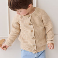 Max Cardigan - Oatmeal Marle Childrens Cardigan from Jamie Kay Australia