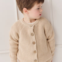 Max Cardigan - Oatmeal Marle Childrens Cardigan from Jamie Kay Australia