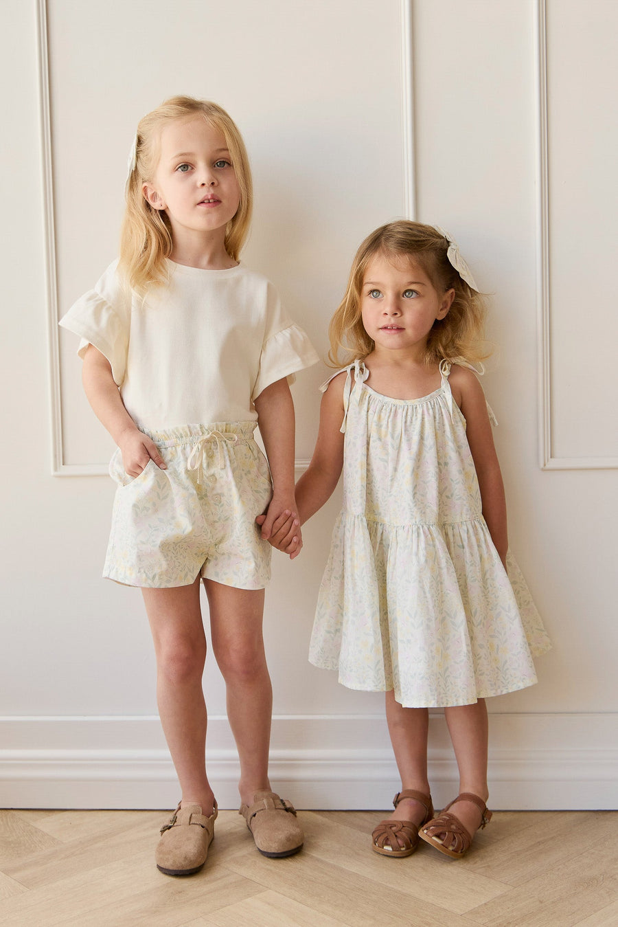Organic Cotton Winnie Dress - Daphne Egret Childrens Dress from Jamie Kay Australia
