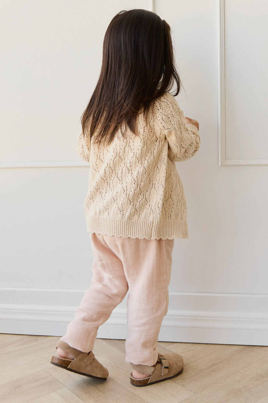 Organic Cotton Muslin Cordelia Pant - Chalky Pink Childrens Pant from Jamie Kay Australia