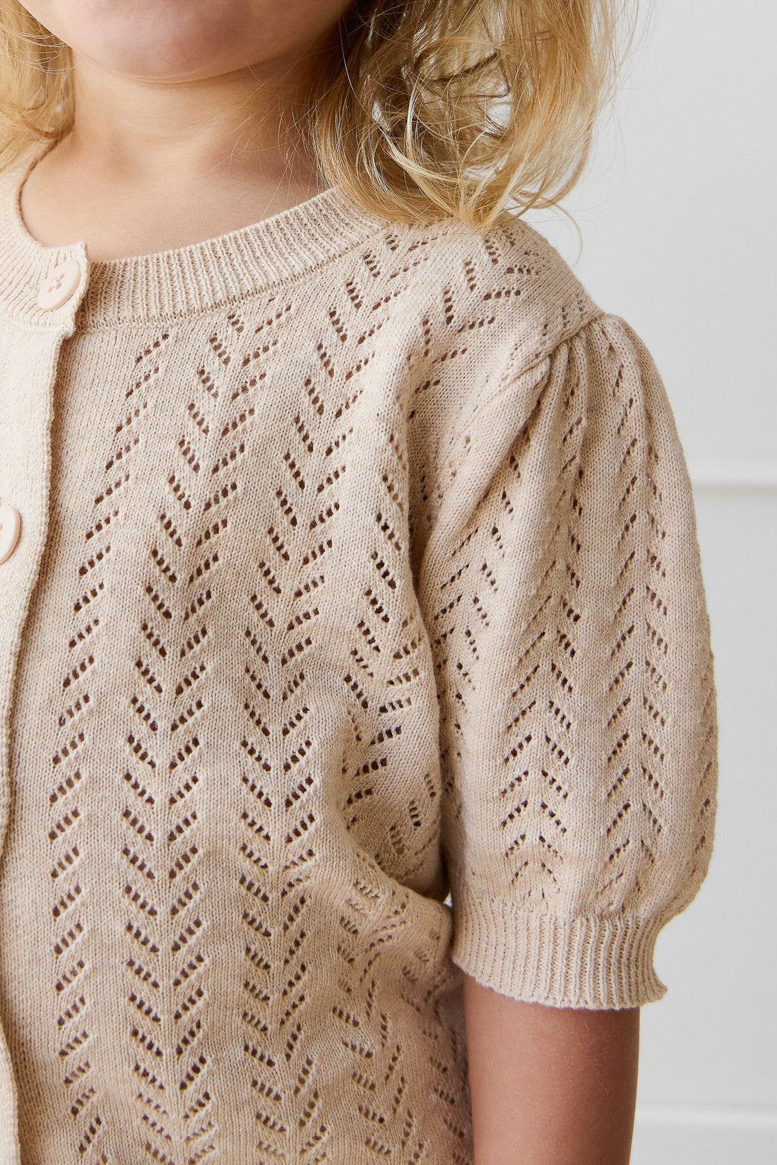 Aria Knitted Top - Oatmeal Marle Childrens Top from Jamie Kay Australia