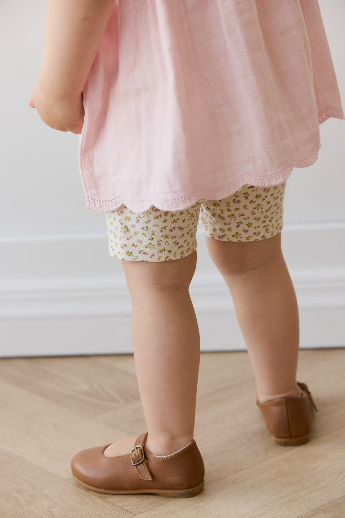 Organic Cotton Everyday Bike Short - Pippa Pink Childrens Short from Jamie Kay Australia