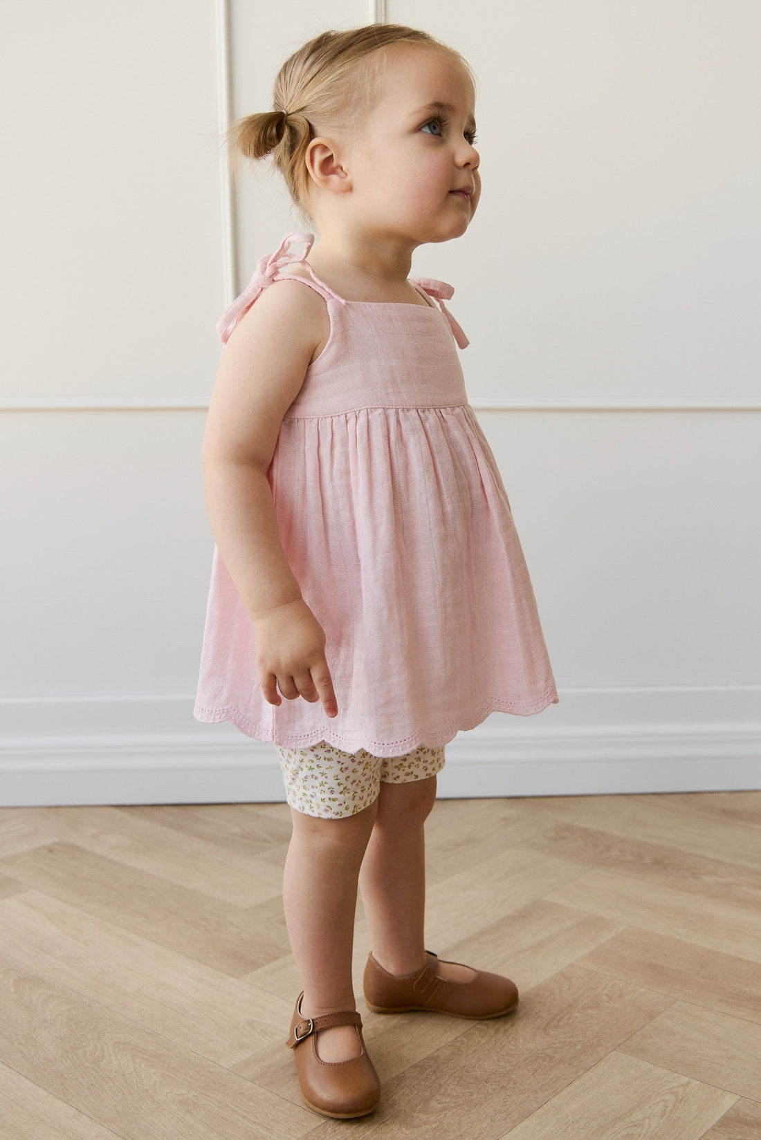 Organic Cotton Everyday Bike Short - Pippa Pink Childrens Short from Jamie Kay Australia
