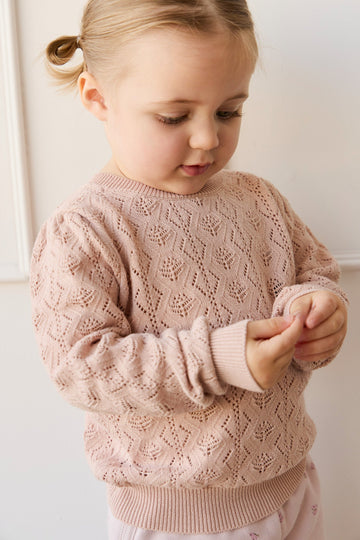 Mila Jumper - Chalky Pink Childrens Jumper from Jamie Kay Australia