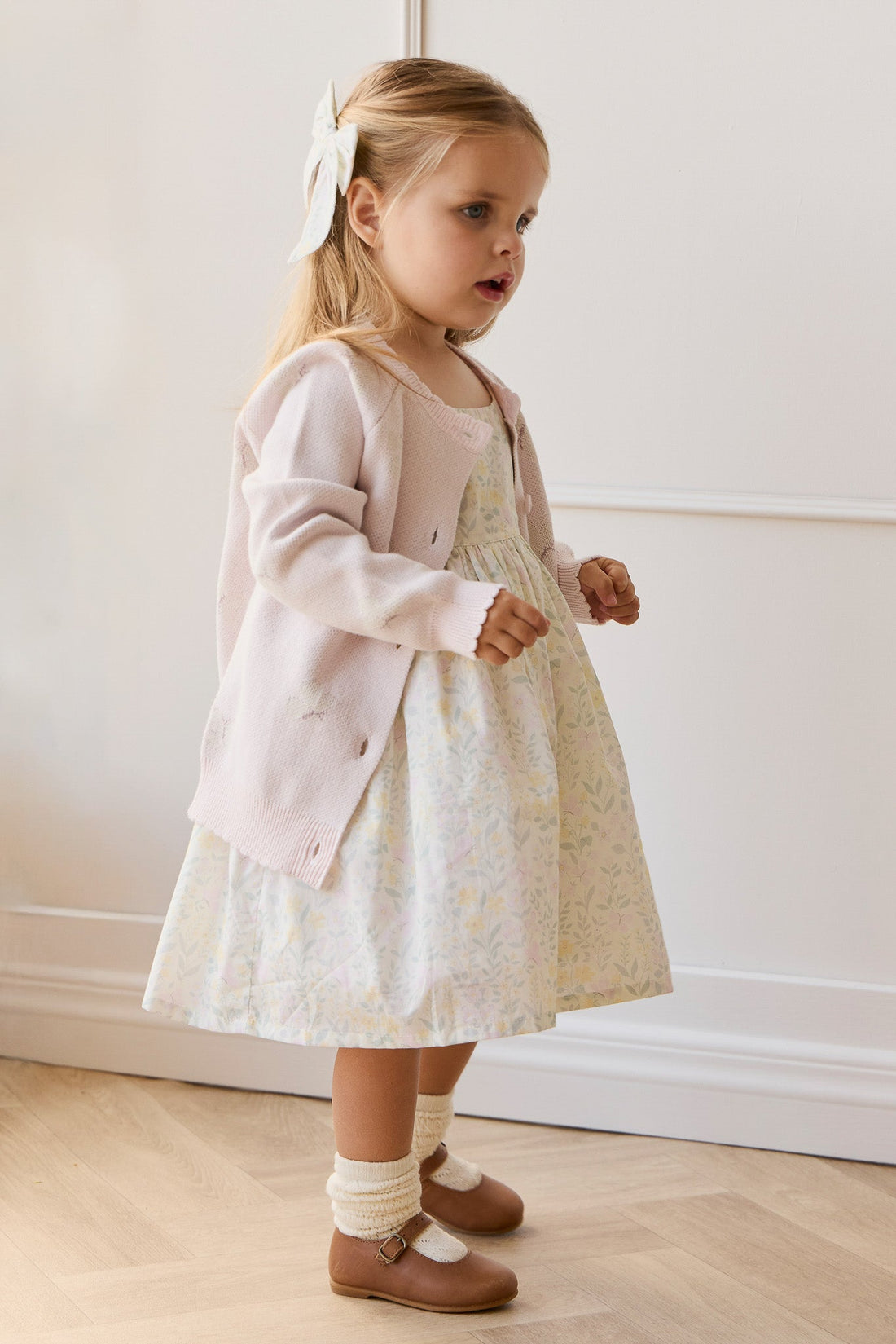 Jamie Cardigan - Jamie's Atrium Jacquard Calcite Childrens Cardigan from Jamie Kay Australia