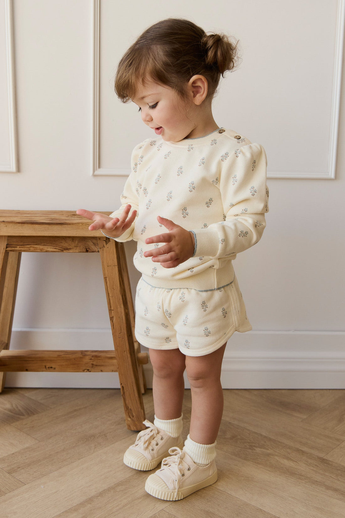 Organic Cotton Monroe Short - Rachelle Blue Fox Childrens Short from Jamie Kay Australia