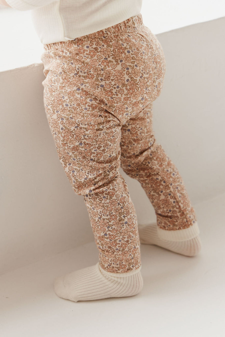 Organic Cotton Everyday Legging - Chloe Pink Tint Childrens Legging from Jamie Kay Australia