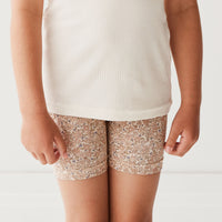 Organic Cotton Everyday Bike Short - Chloe Pink Tint Childrens Short from Jamie Kay Australia