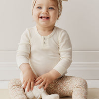 Organic Cotton Everyday Legging - Chloe Egret Childrens Legging from Jamie Kay Australia