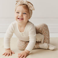 Organic Cotton Everyday Legging - Chloe Egret Childrens Legging from Jamie Kay Australia