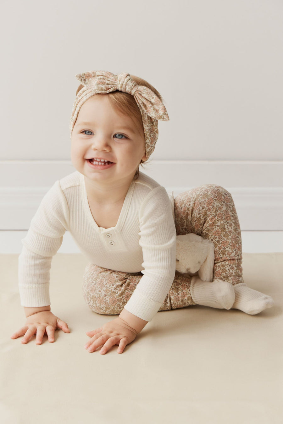 Organic Cotton Everyday Legging - Chloe Egret Childrens Legging from Jamie Kay Australia