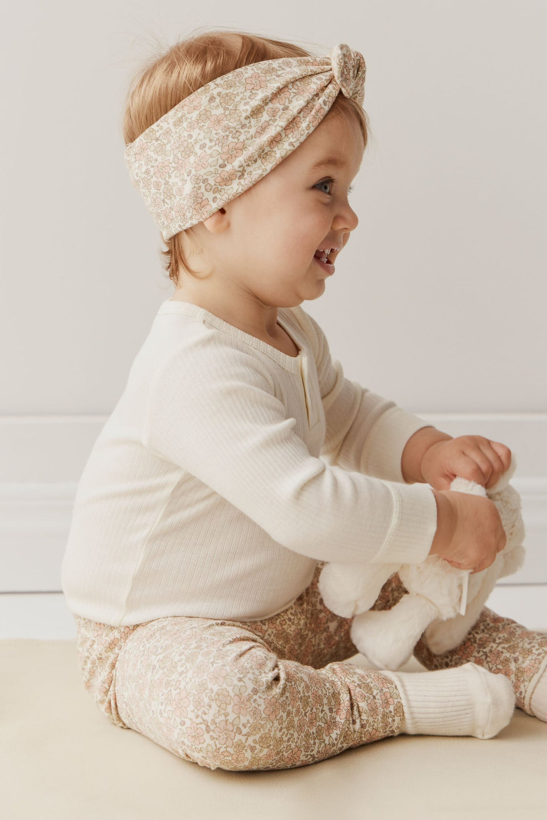 Organic Cotton Everyday Legging - Chloe Egret Childrens Legging from Jamie Kay Australia